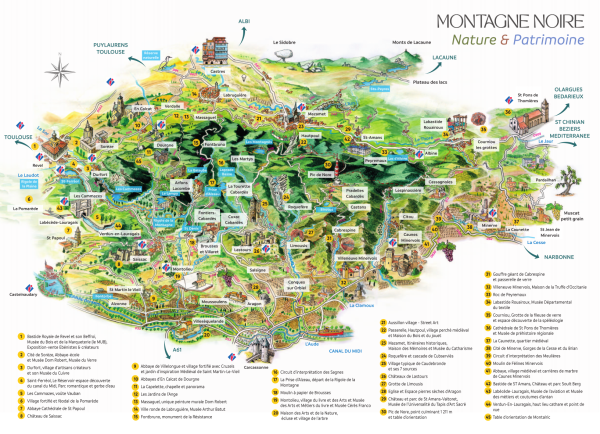 Carte de la Montagne Noire